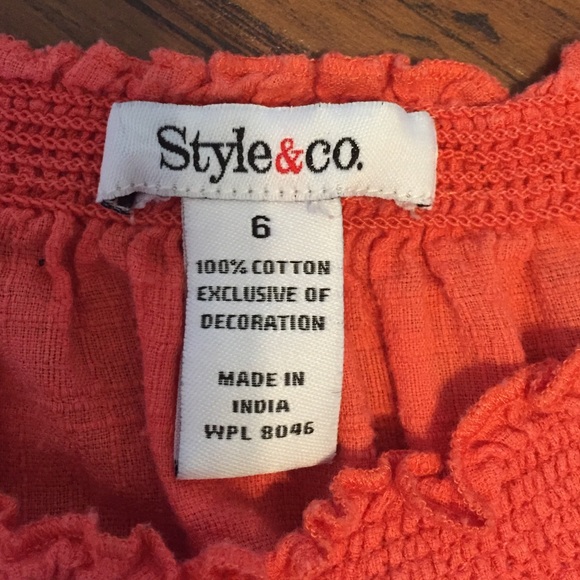 Style & Co Bohemian Style Embroidered Top - Picture 4 of 4