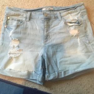 Charlotte Russe distressed denim shorts