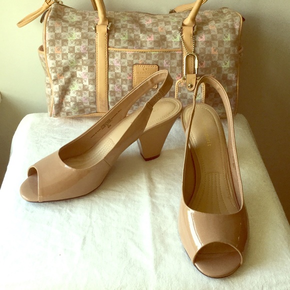 NWOT Patent Peeptoe Slingbacks