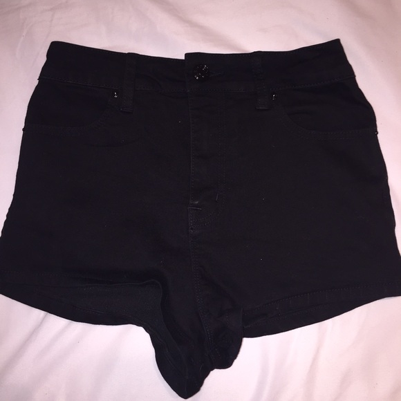 Cheeky Black High Rise / High Waisted Shorts