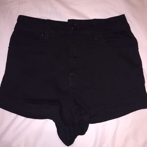 Cheeky Black High Rise / High Waisted Shorts