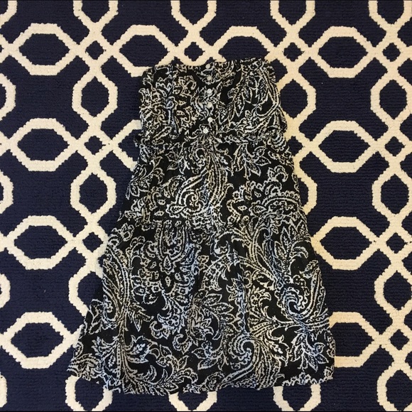 American Eagle strapless print dress