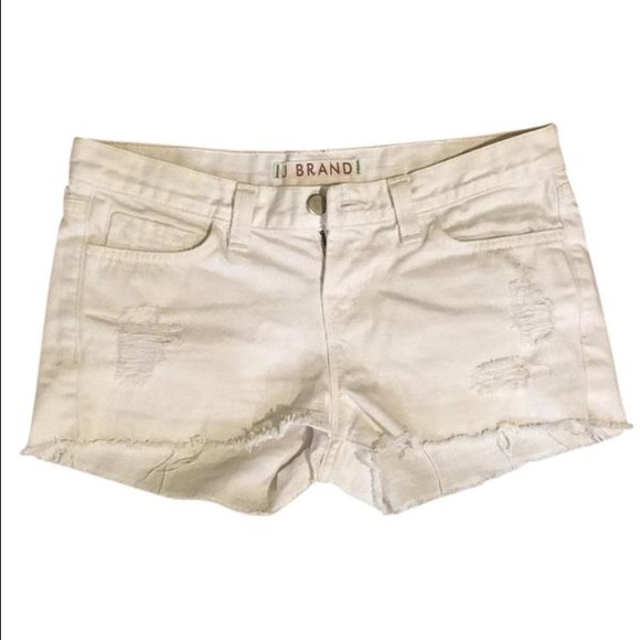 J Brand Cut Off White Denim Shorts Size 26