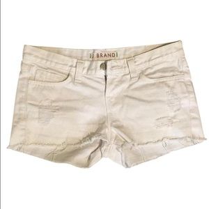 J Brand Cut Off White Denim Shorts Size 26
