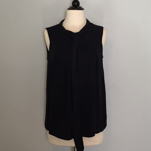 MARC BY MARC JACOBS Navy Silk Pussy Bow Blouse