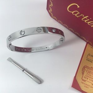 White Gold Plated With Stones