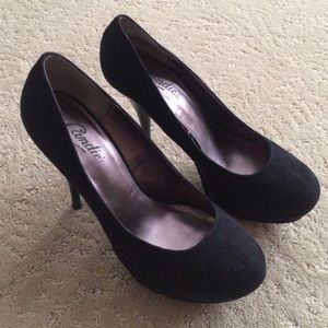 Candie's black high heels size 8
