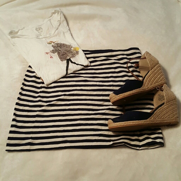 H&M Cotton Stripe Skirt