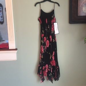Black dress with flowers