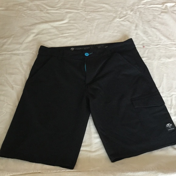 Black board shorts
