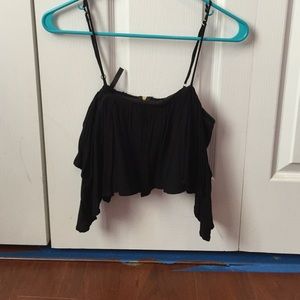 Gojane crop top with sleeves