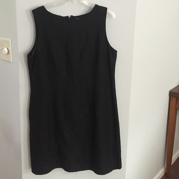 Black Linen Sheath Dress