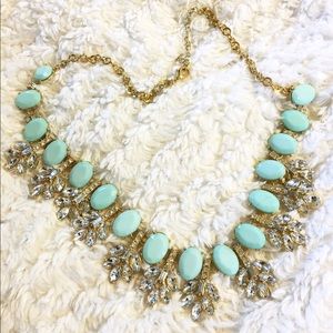 Mint/ Gold statement necklace