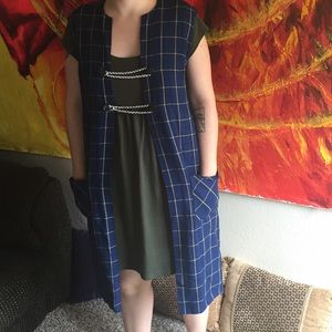 🚫SOLD🚫 Plaid vest with metal detail