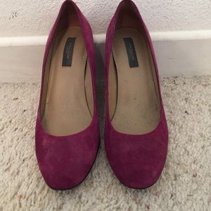 Ann Taylor Suede Wedge Heels