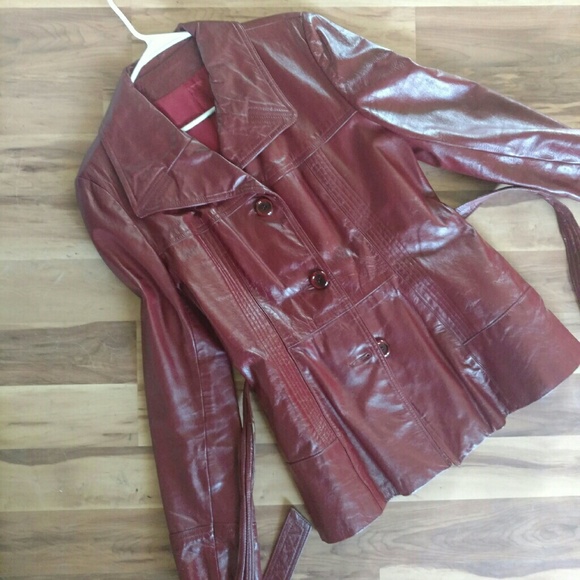 Vintage wine leather jacket. - Picture 1 of 1