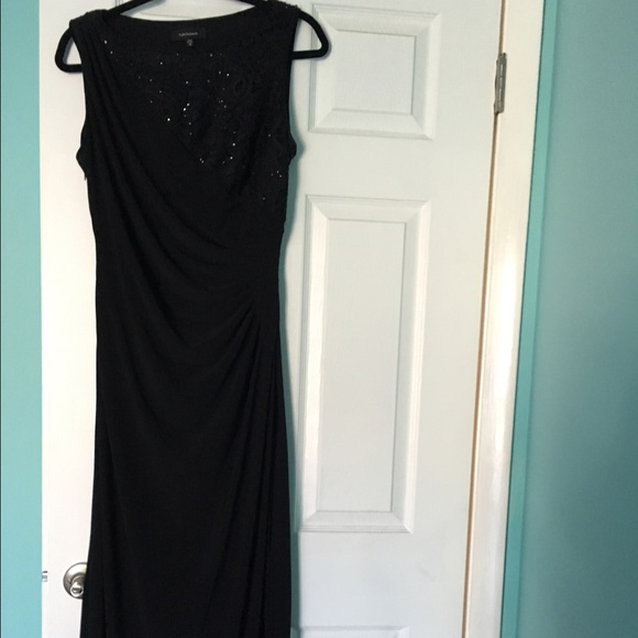 Long black evening gown
