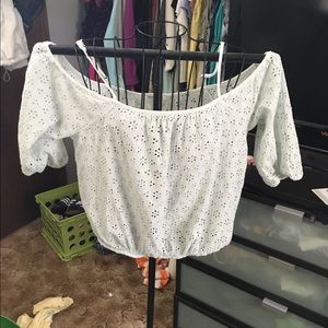 Off the shoulder crop top