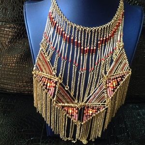 Fringe Necklace .