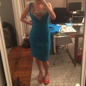 Teal milly dress