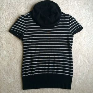 OneA - black & grey striped short sleeve sweater