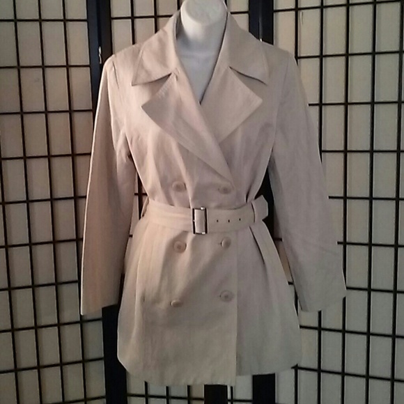 Tan 3/4 rain coat