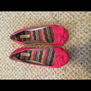 Pink flats
