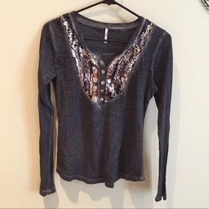 Free people sequin henley