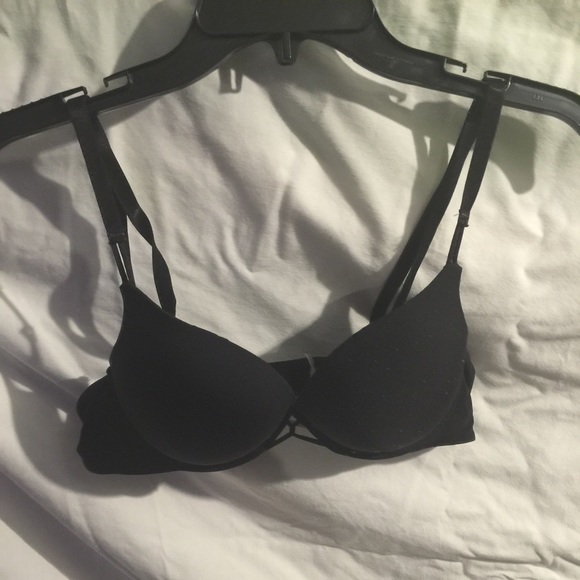 Black add 2 cups push up bra