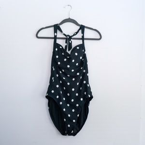 Vintage polka dot one piece swimsuit