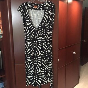 Tory Burch Black & White wrap-around Cover Up