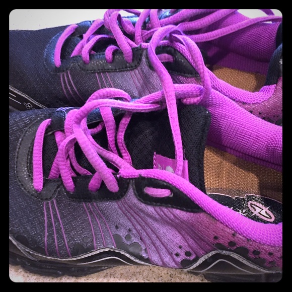Black and Purple Athletic Shoes
