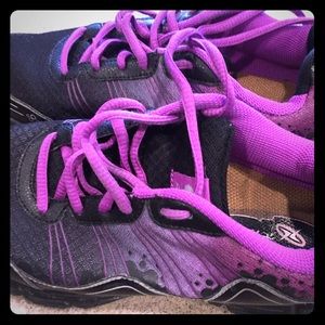 Black and Purple Athletic Shoes