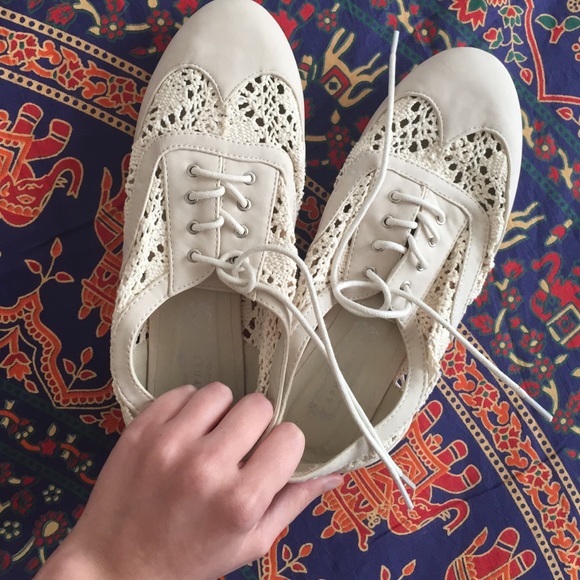 lace loafer flat