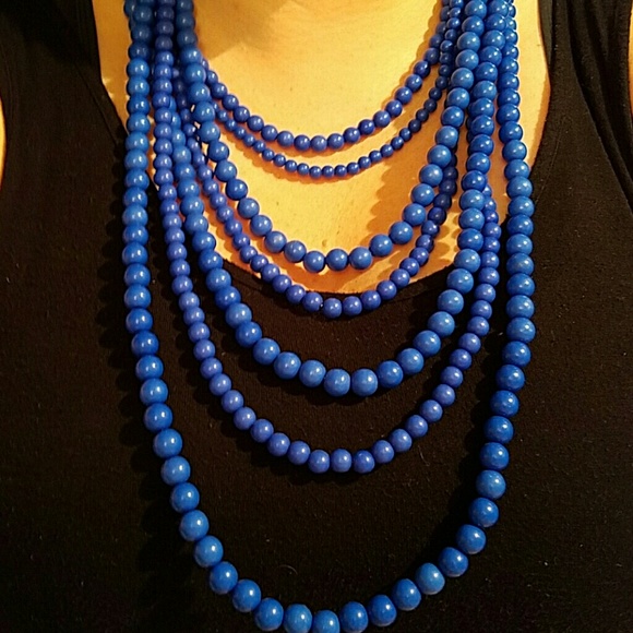 Baublebar Jewelry - Bauble Bar Cobalt Blue Beaded Strands Necklace Baublebar Jewelry - Bauble Bar Cobalt Blue Beaded Strands Necklace