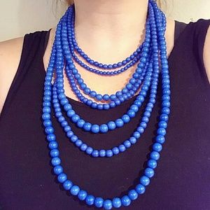 Baublebar Jewelry - Bauble Bar Cobalt Blue Beaded Strands Necklace Baublebar Jewelry - Bauble Bar Cobalt Blue Beaded Strands Necklace