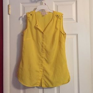 Yellow Michael Kors sleeveless shirt