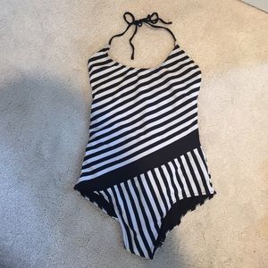 ZARA stripe one piece swimsuit