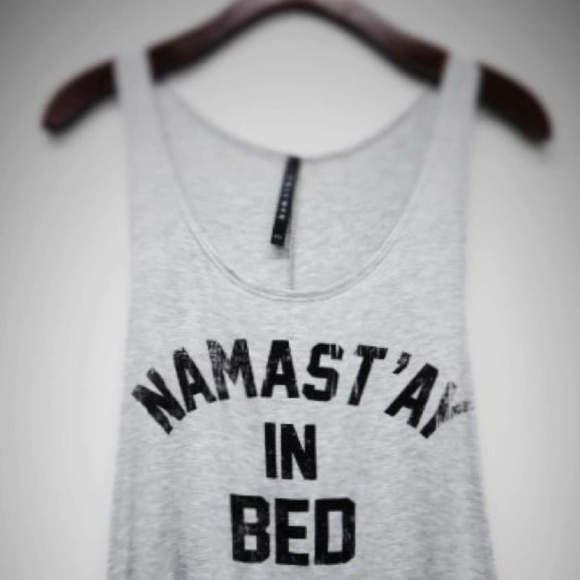 Namast'ay in bed tank in grey! 2 larges left