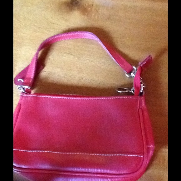 Small red coach purse
