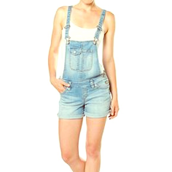 Silver Jeans Co. Anna Jumper Overall Shorts - Picture 1 of 4