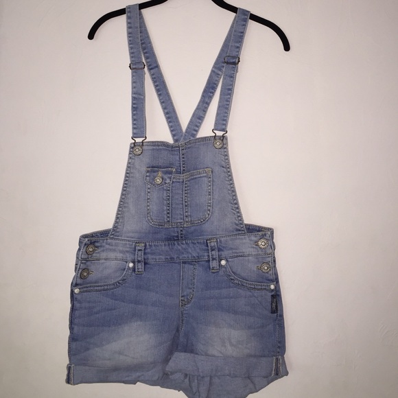 Silver Jeans Co. Anna Jumper Overall Shorts - Picture 2 of 4