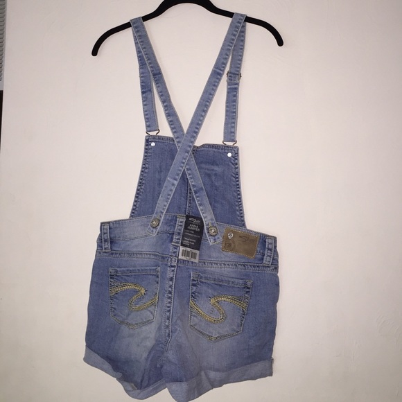 Silver Jeans Co. Anna Jumper Overall Shorts - Picture 3 of 4
