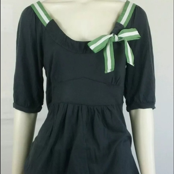Anthropologie Ric Rac racing ribbon blouse
