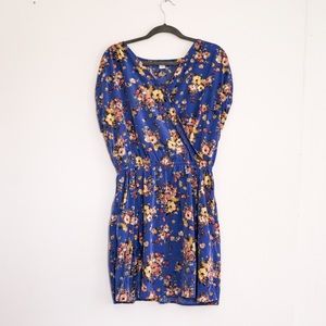 Bright blue floral dress