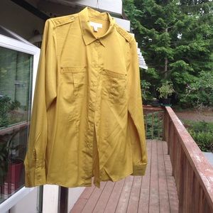 Long sleeve silky blouse