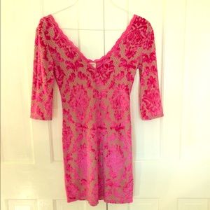 Free People ~intimates~ Hot Pink Velour Dress