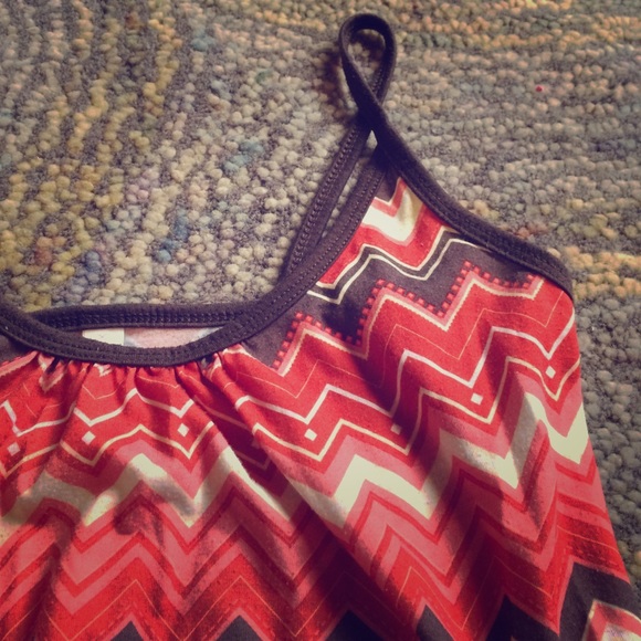 Chevron print tank top