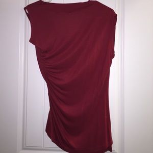 Michael Kors Red Asymmetrical Stretchy Top Once Worn main image 0
