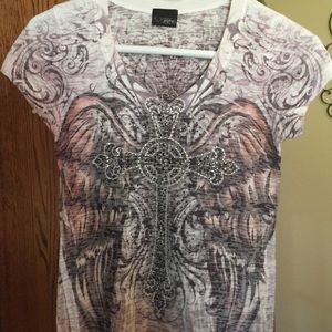 Cross and wings tshirt